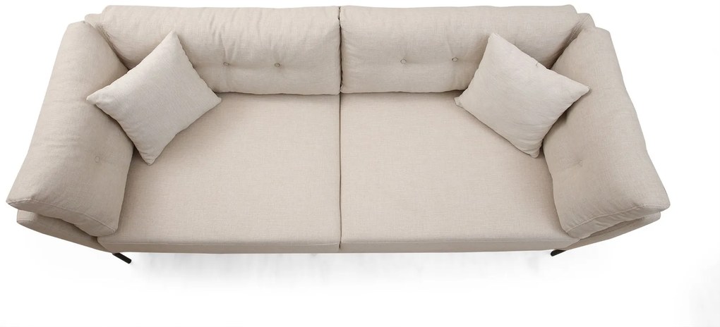 Sofá de 3 Lugares Mapa – Creme – 214 cm x 90 cm x 84 cm