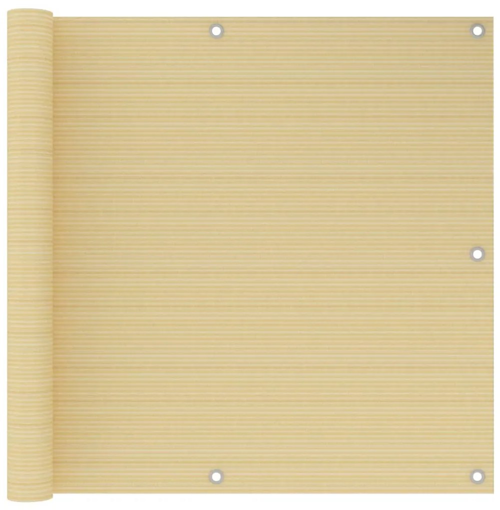 vidaXL Tela de varanda 90x300 cm PEAD bege