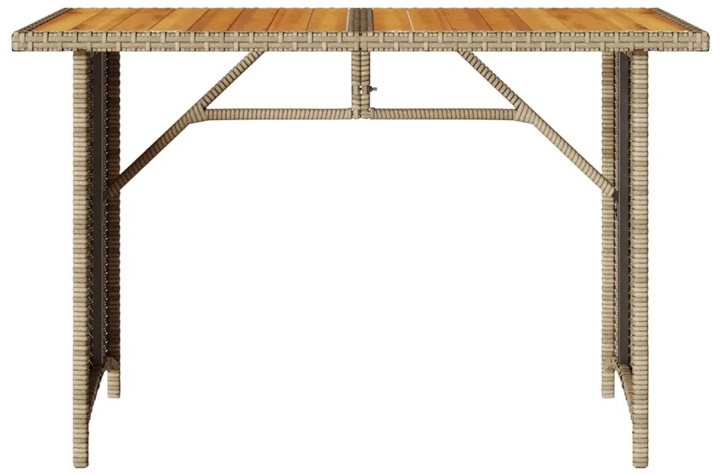 2 pcs conjunto de jantar p/ jardim com almofadões vime PE bege