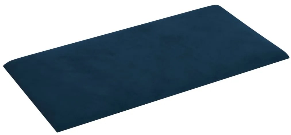 Painel de parede 12 pcs 30x15 cm veludo 0,54 m² azul