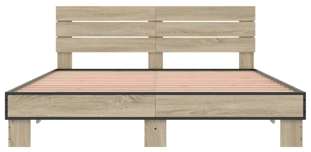 Estrutura de cama 150x200 cm derivados madeira/metal