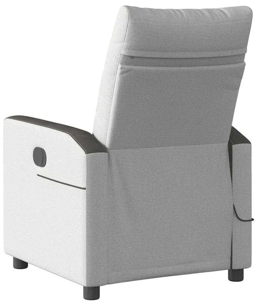 Cadeira de massagem reclinável tecido cinzento