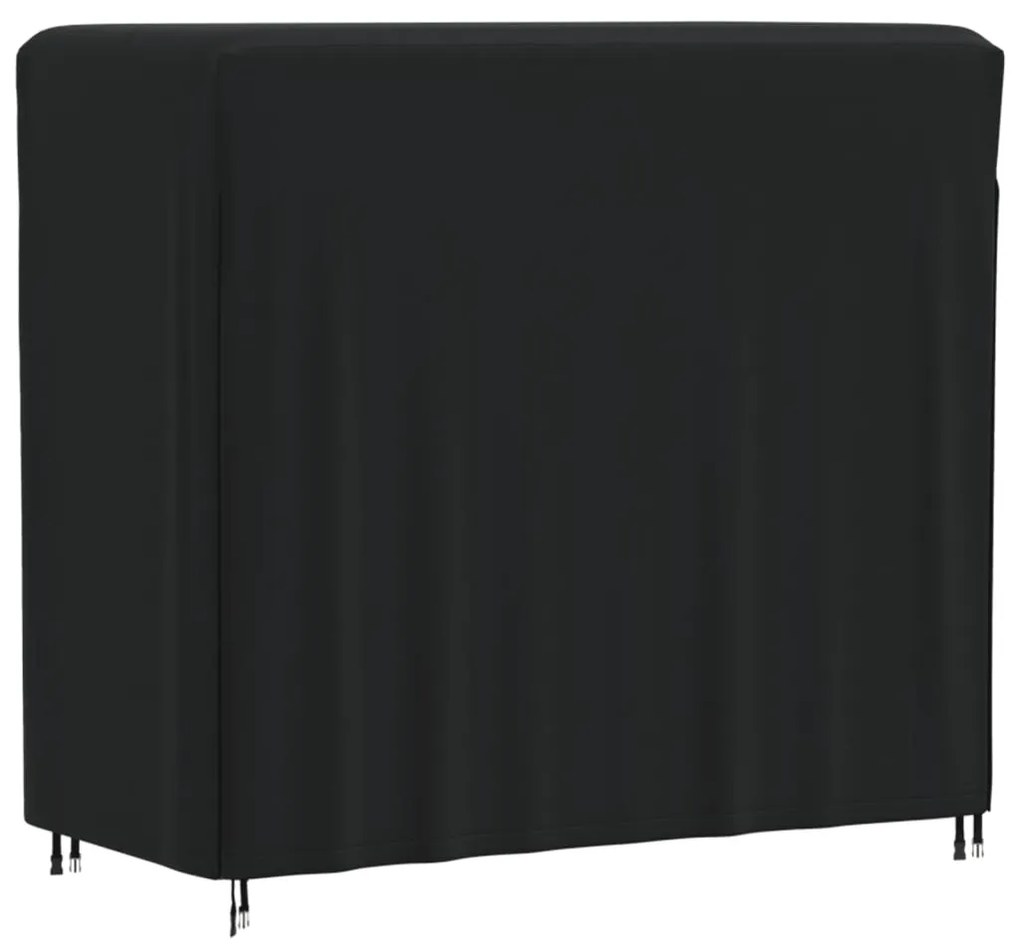 vidaXL Capa para suporte de lenha 122x61x106 cm oxford 420D preto
