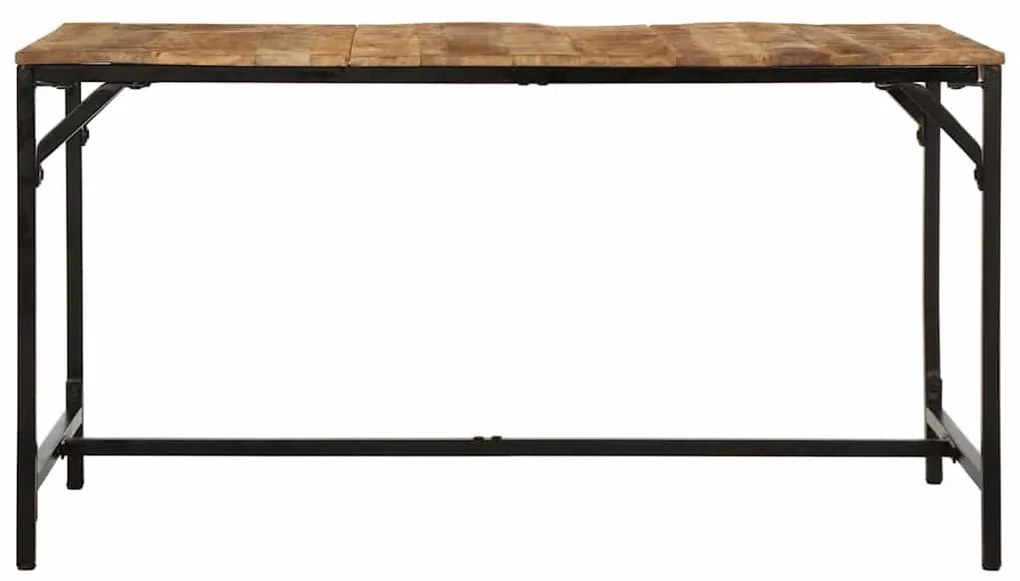Mesa de jantar 140x70x75 cm madeira de mangueira maciça áspera