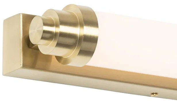 Candeeiro de parede branco com dourado incl. LED 3-step dimmer IP44 - Yordi