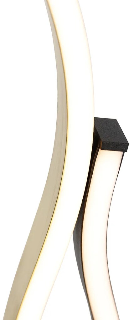 Design tafellamp zwart met goud incl. LED dimbaar - Blaze Design