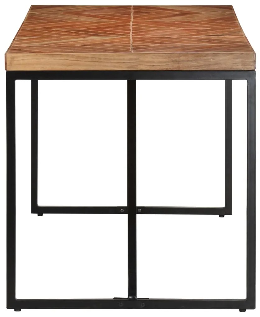Mesa de jantar 140x70x76 cm madeira acácia maciça e mangueira