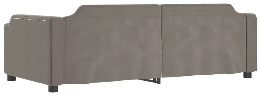 Sofá-cama c/ gavetão/gavetas 80x200 cm tecido cinza-acastanhado