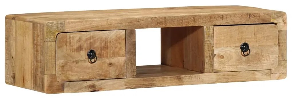 Armário de TV para parede 100x32x25 cm mangueira áspera maciça
