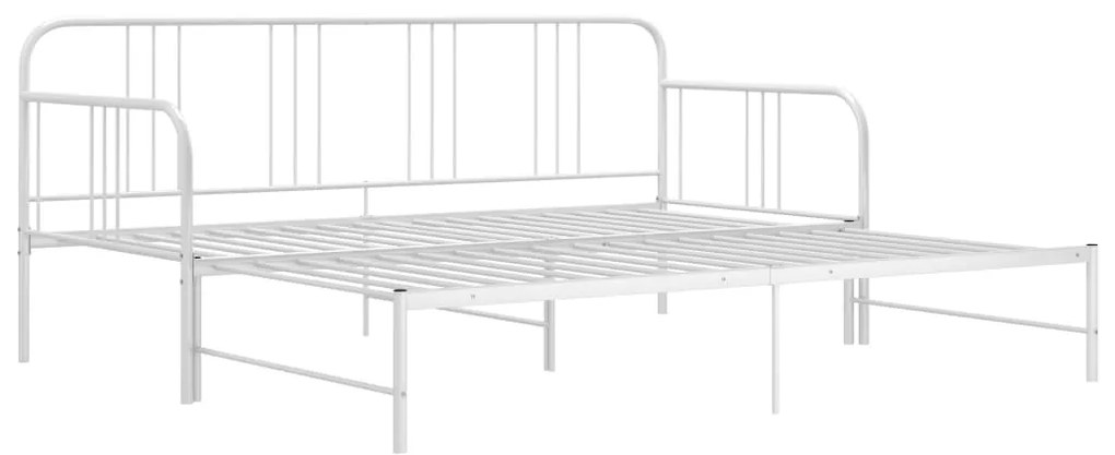 Estrutura sofá-cama de puxar 90x200 cm metal branco