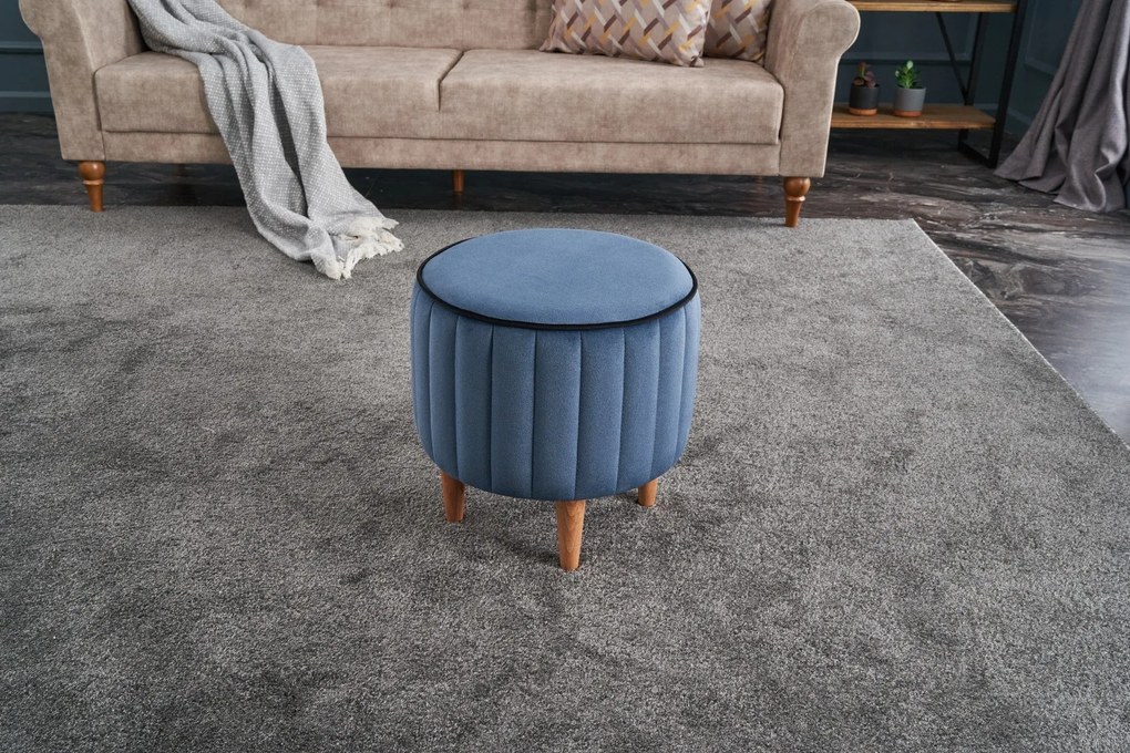 Pouffe Lindy – Azul – 40 x 40 x 40 cm