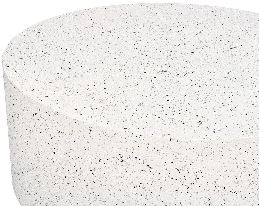 Mesa de centro branca com efeito terrazzo TREZZO Beliani