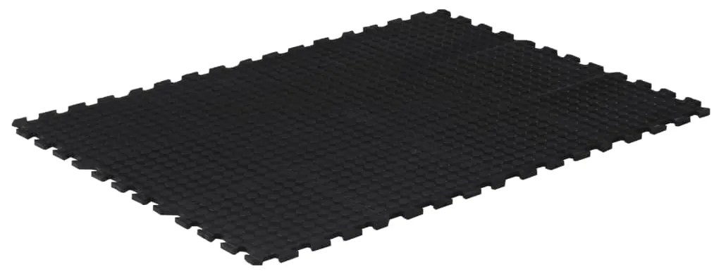 Ladrilho de borracha 12 mm 90x120 cm preto