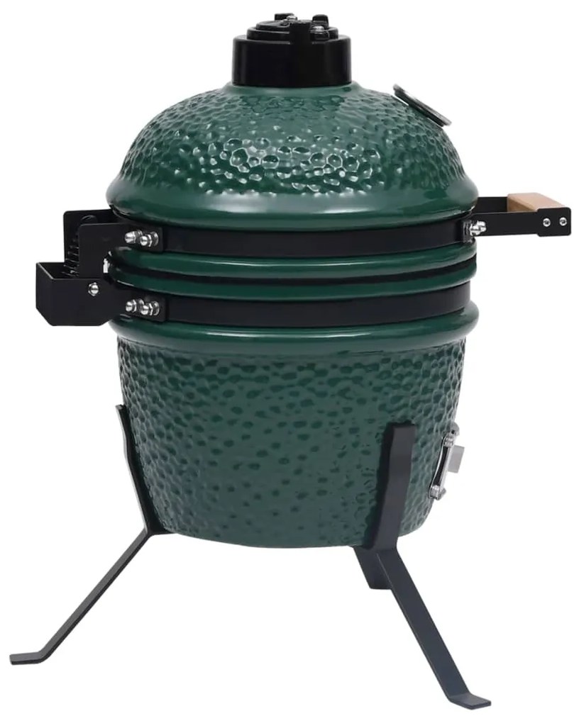 Churrasqueira/defumador Kamado 2-em-1 cerâmica 56 cm verde