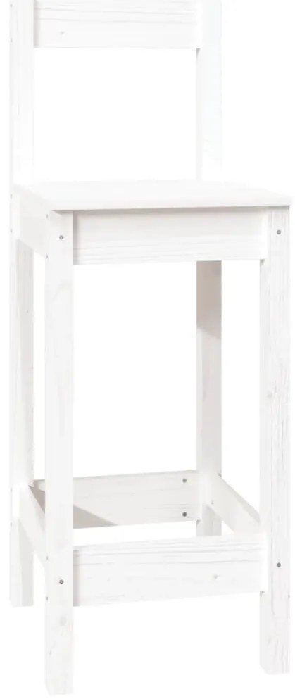 7 pcs conjunto de bar pinho maciço branco