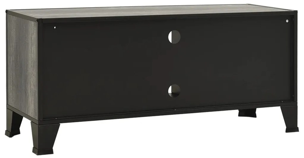 Móvel de TV 105x36x47 cm metal e MDF cinzento