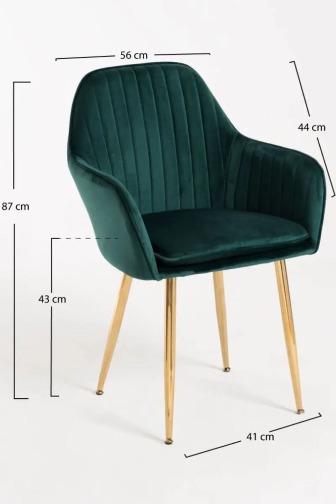 Pack 4 Cadeiras Chic Golden - Verde
