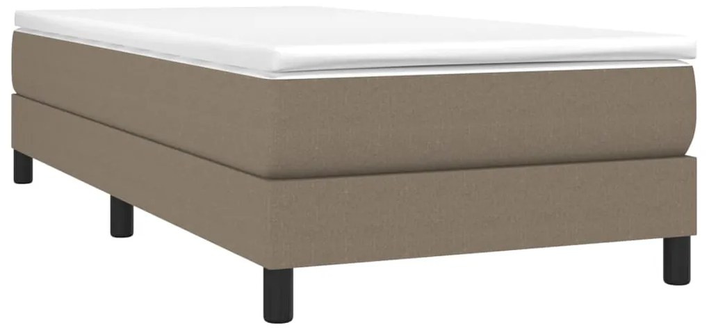 Estrutura de cama sem colchão 90x190 cm tecido cinzento