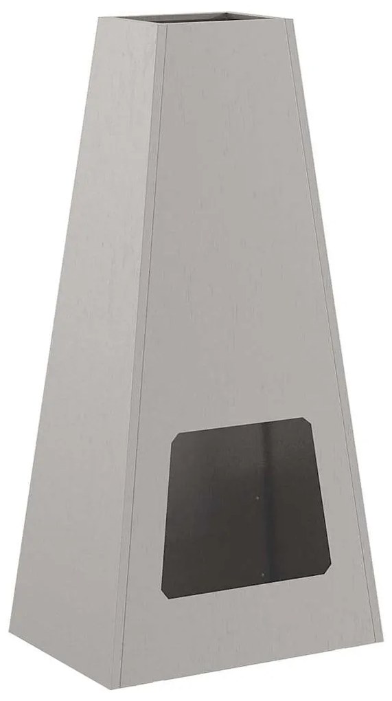 Fogueira vidaXL 50x35x100 cm Aço Envelhecido