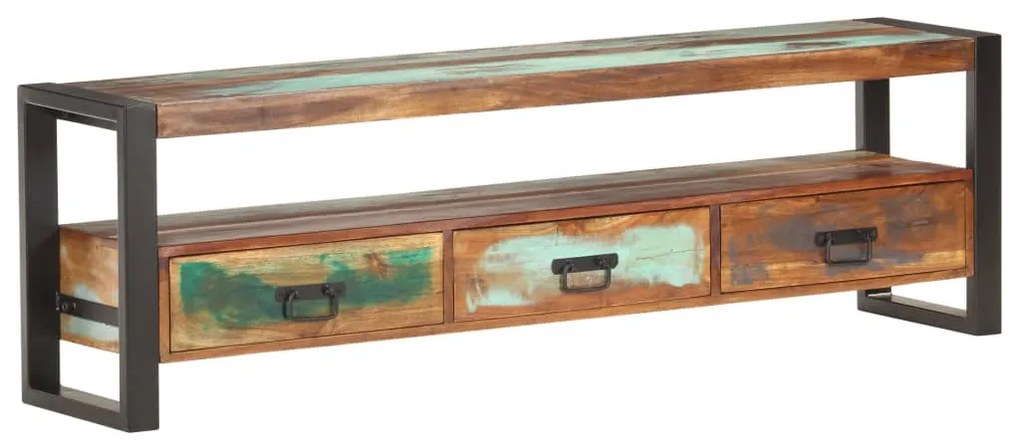 vidaXL Móvel de TV 150x30x45 cm madeira recuperada maciça