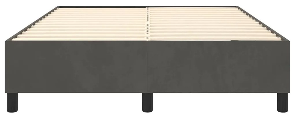 Estrutura de cama sem colchão 140x190 cm veludo cinzento-escuro