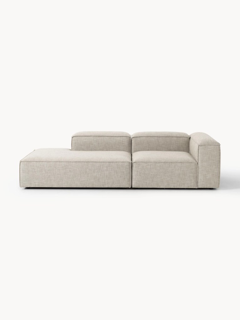 Chaise longue modular em mistura de linho Lennon