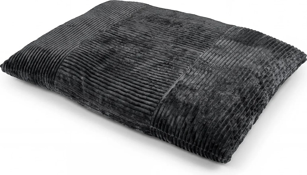 Puff-Cama 2 em 1, 194 x 139 x 19 cm, Capa Removível e Lavável, Cinzento-escuro
