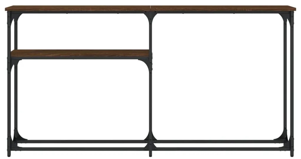 Mesa consola 145x22,5x75cm derivados madeira carvalho castanho