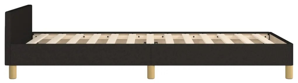 Estrutura de cama sem colchão 90x190 cm tecido preto
