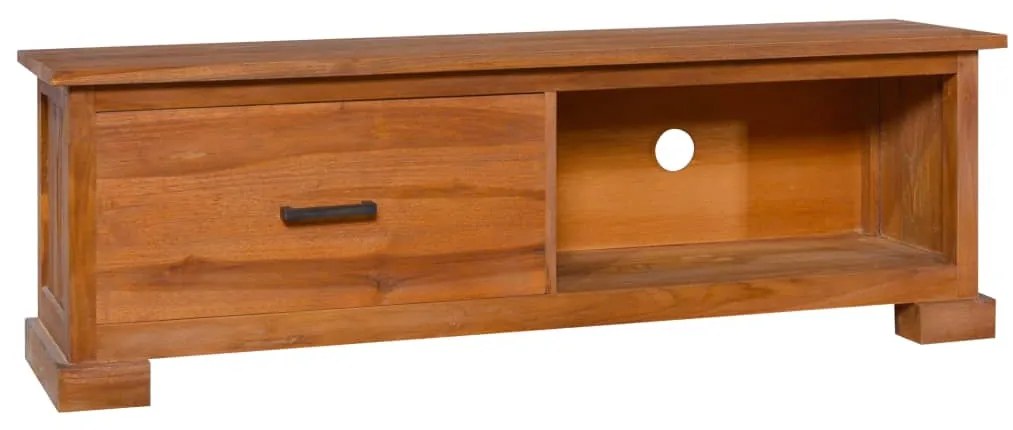 Móvel de TV 112x30x37 cm madeira de teca maciça