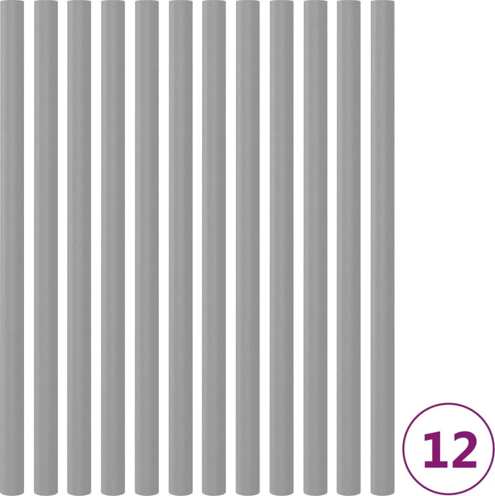 vidaXL Mangas em espuma p/ postes de trampolim 12 pcs 92,5 cm cinzento