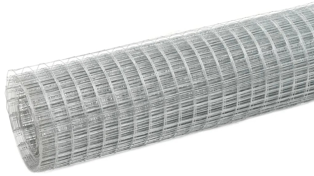 Cerca de arame p/ galinheiro 25x0,5 m aço galvanizado prateado