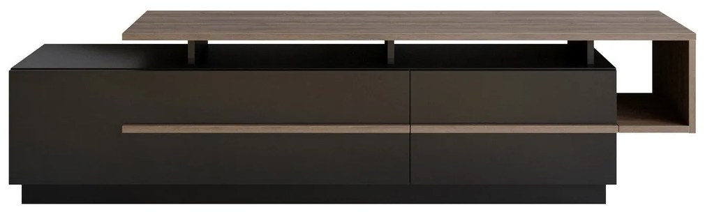 Móvel TV Pia – Preto e Nogueira – 180 x 46,4 x 38,9 cm