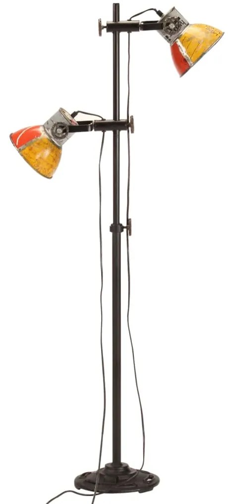 Candeeiro de pé com 2 abajures E27 multicor