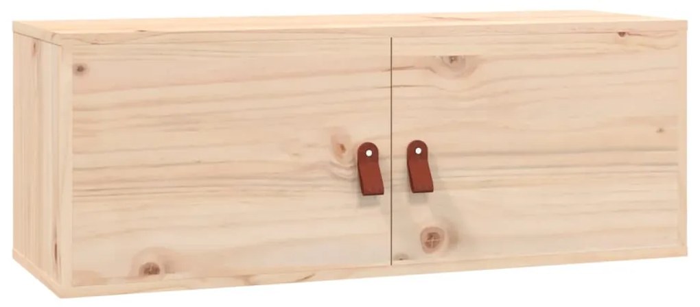 Armários de parede 2 pcs 80x30x30 cm madeira de pinho maciça
