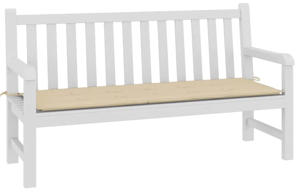 Almofadão p/ banco de jardim 150x50x4 cm tecido oxford bege