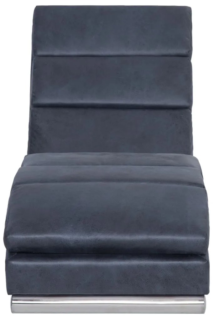Chaise longue camurça artificial cinzento