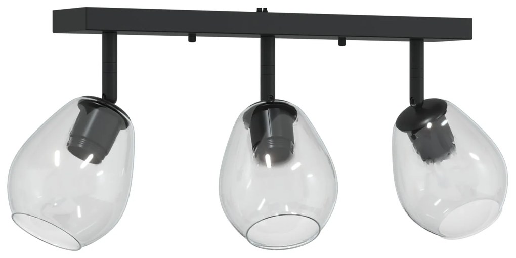 Luzes de Teto com Abajur de Vidro Ajustável em Anthracite, E27
