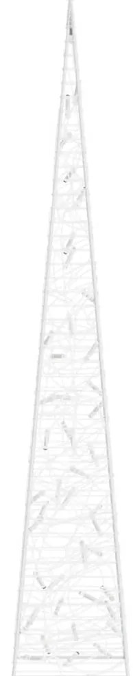 Cone de iluminação decorativo c/ LEDs multicor acrílico 90 cm