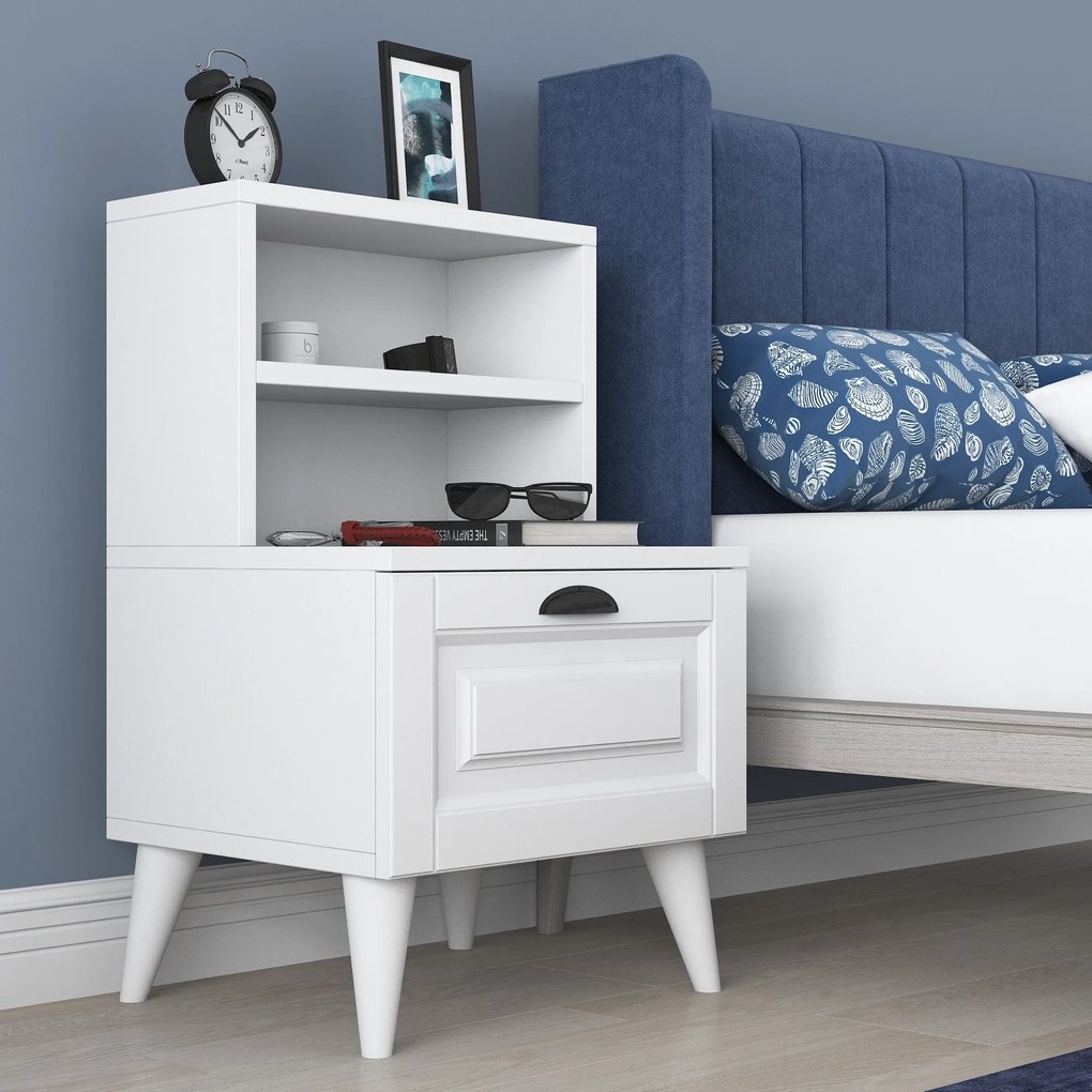 Mesinha de Cabeceira BD105 – Branco – 45x74,4x40 cm