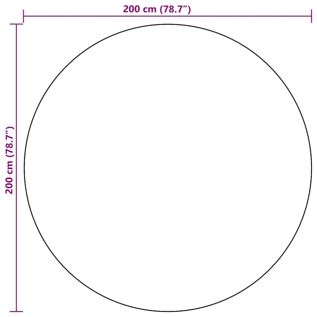 Tapete de exterior Ø200 cm ARAKIL PP branco e preto