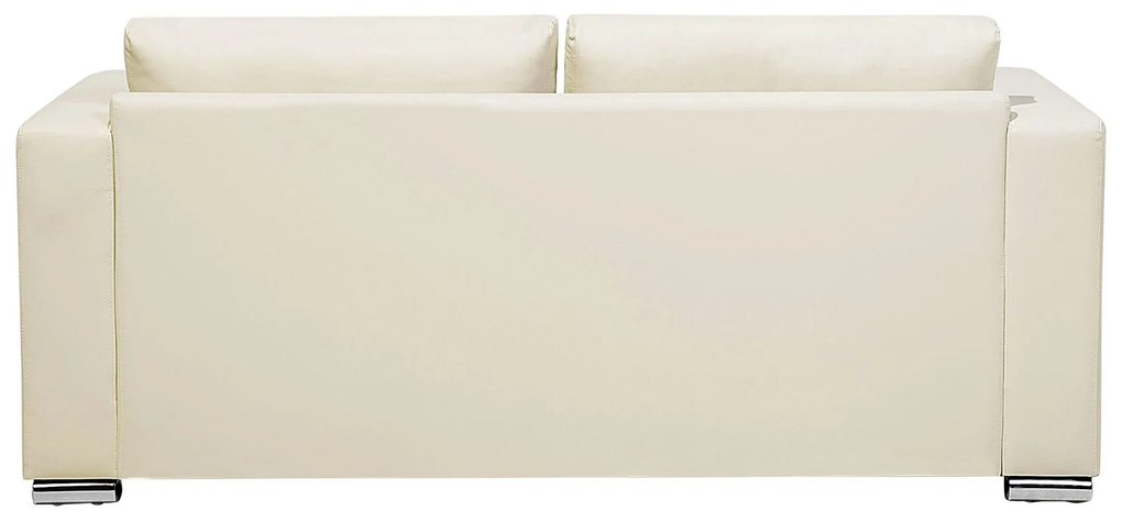 Conjunto de sofás com 6 lugares em pele creme HELSINKI Beliani