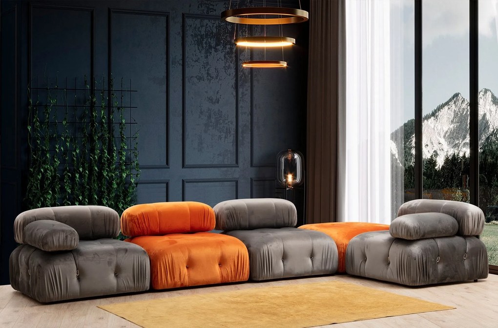 Tuffet Bubble – Laranja – 95x95x45 cm