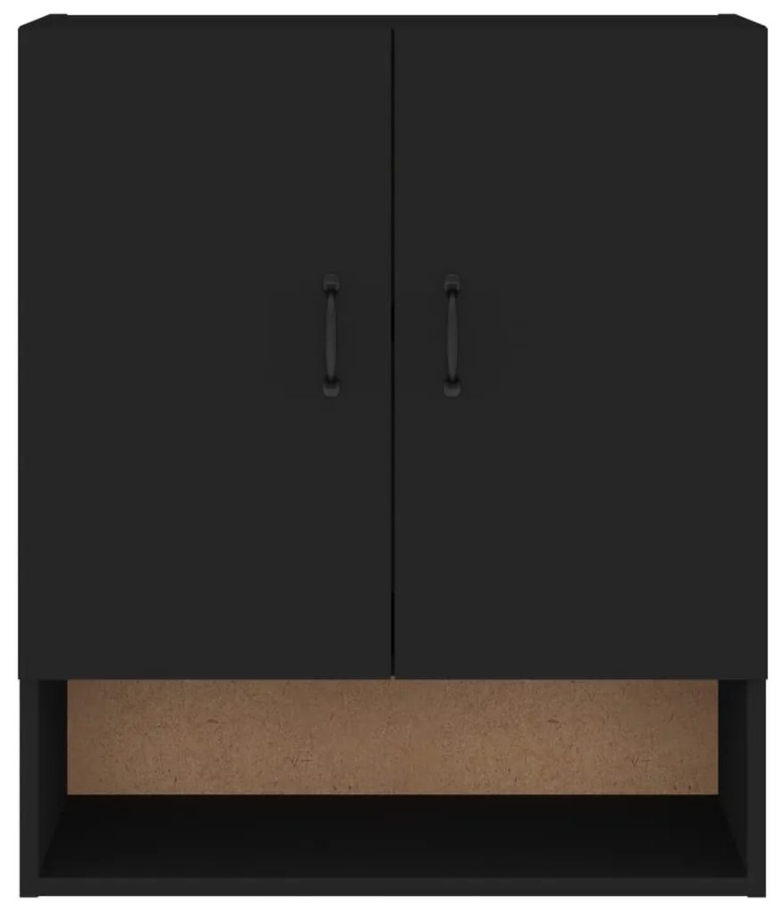 Armário parede 60x31x70 cm derivados de madeira preto