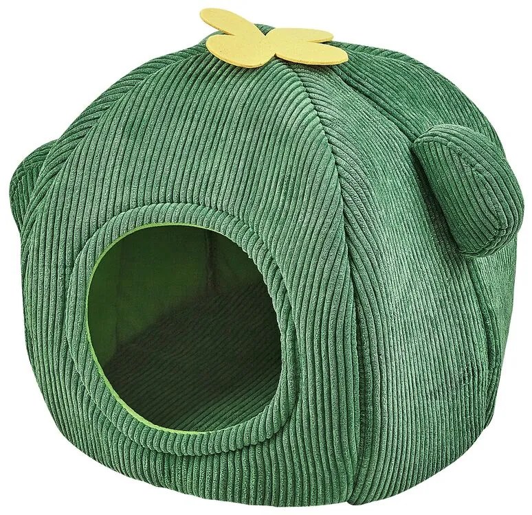 Cama para animal de estimação em bombazine verde 45 x 36 x 36 cm PALU Beliani