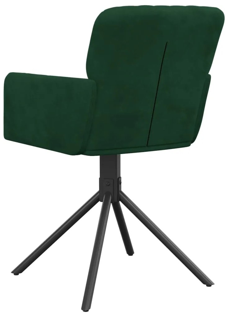 Cadeiras de jantar giratorias 2 pcs veludo verde-escuro