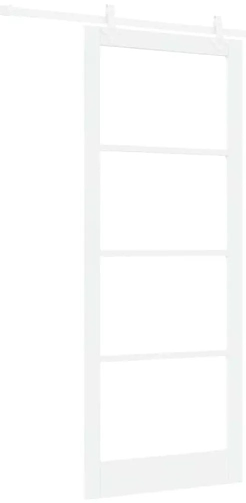 Conjunto de Porta Deslizante vidaXL com Hardware Branco 93x232 cm Made