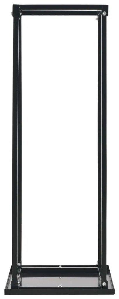 Suporte para lenha com base 37x37x113 cm aço preto