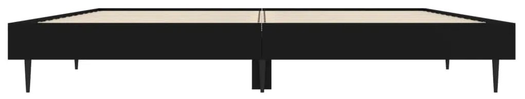 Estrutura de cama 135x190 cm derivados de madeira preto