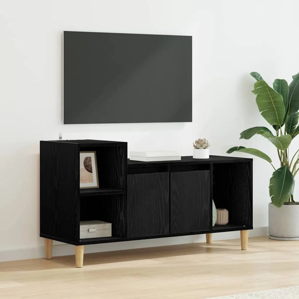 vidaXL Gabinete para TV Carvalho Preto 100 x 35 x 55 cm
